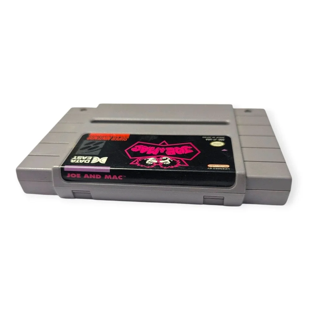 Joe & Mac‎ Super Nintendo SNES Game Cartridge 1991 Data East SNS-JT-USA
